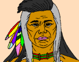 Coloring page Indian painted byBuford the red