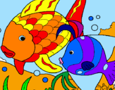 Coloring page Fish painted byhelene