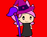 Coloring page Witch Turpentine painted bywuendau