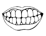 Coloring page Mouth and teeth painted byfan