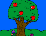 Coloring page Apple tree painted bymarisol