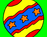 Coloring page Big ball painted byL.J.