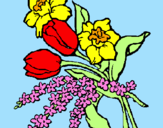 Coloring page Bunch of flowers painted byRebecca