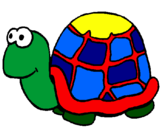 Coloring page Turtle painted byTIFFANY