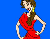 Coloring page Roman seductress painted byDominique
