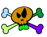 Coloring page Skull painted byBen    10