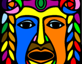 Coloring page Maya  Mask painted byvgbvgfvbvc