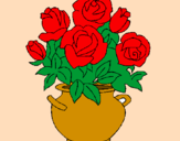 Coloring page Vase of flowers painted byReeses Cup