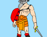 Coloring page Gladiator painted byEuan