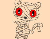 Coloring page Doodle the cat mummy painted bymicah