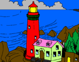 Coloring page Lighthouse painted byNATALIA