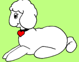 Coloring page Lamb painted byCandie