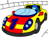 Coloring page Race car painted bysandra