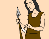 Coloring page Making weapons painted byMarga