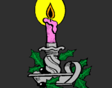 Coloring page Christmas candle painted byJoaquim