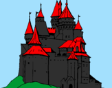 Coloring page Medieval castle painted bynicky