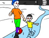 Coloring page Skate painted byanonymous