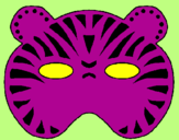 Coloring page Tiger painted bylika
