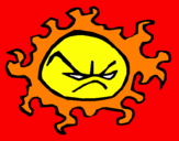 Coloring page Angry sun painted bykatie la xula