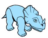 Coloring page Triceratops II painted byasd