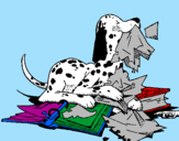 Coloring page Naughty dalmatian painted byhans