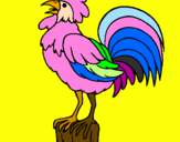 Coloring page Cock singing painted bykendall