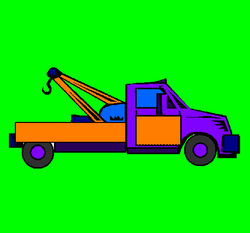 Coloring page Tow truck painted bykatie
