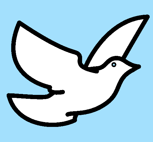 Coloring page Dove of peace painted bySnoopy