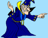 Coloring page Magician painted bycris
