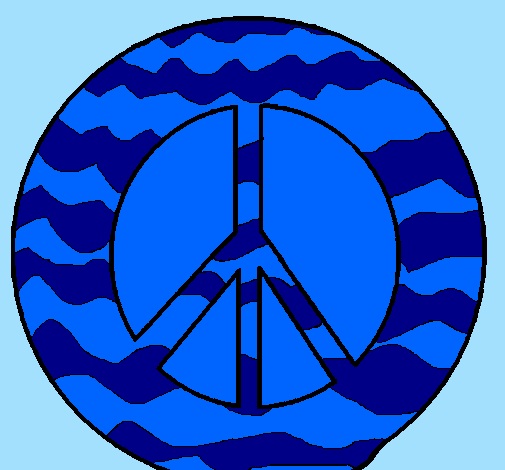 Coloring page Peace symbol painted bySofia .M.