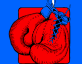 Coloring page Boxing gloves painted byJOSH