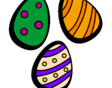 Coloring page Easter eggs IV painted bydesign 
