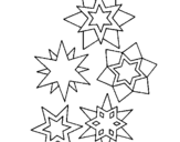 Coloring page Snowflakes painted bysara