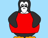 Coloring page Penguin painted bykoty