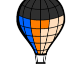 Coloring page Hot-air balloon painted byrace car