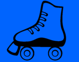 Coloring page Roller skate painted by`cc
