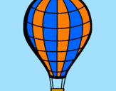 Coloring page Hot-air balloon painted byw.yair
