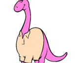Coloring page Diplodocus with shirt painted bymaxi