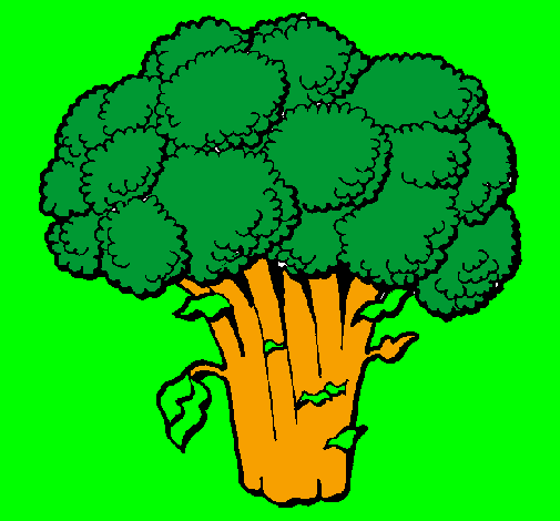 Coloring page Broccoli painted bykoala