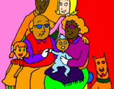 Coloring page Family  painted byTyler