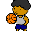 Coloring page Basketball player painted byBRITTANY