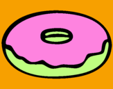 Coloring page Doughnut painted byfernanda