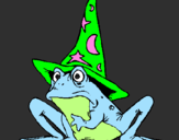 Coloring page Magician turned into a frog painted byCoco Aka Whitebull