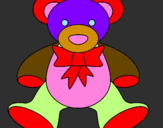 Coloring page Teddy bear painted byPamela
