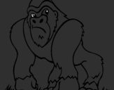 Coloring page Gorilla painted bygavin