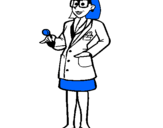 Coloring page Doctor with glasses painted byTIA