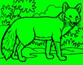Coloring page Fox painted byberry the bear