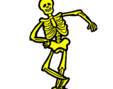 Coloring page Happy skeleton painted byNATALIA