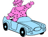 Coloring page Doll in convertible painted bybbbmmm8088898889888