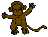 Coloring page Monkey painted bykarc